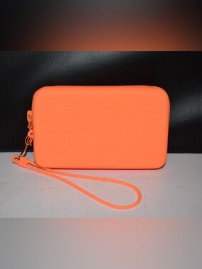 Havaianas Bright Orange Silicone Wristlet Clutch